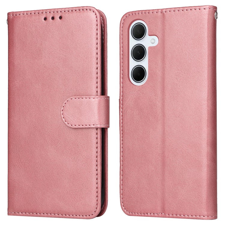 For Samsung Galaxy M35 5G Case Card Slots Wallet PU Leather Phone Cover - Pink