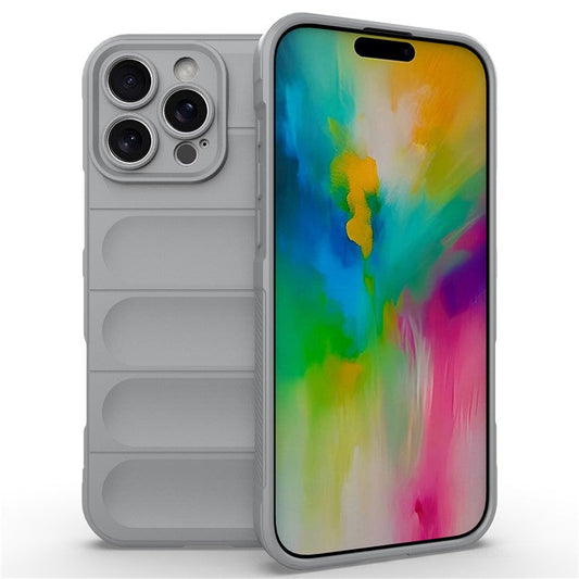 For iPhone 16 Pro Case Anti-drop TPU Phone Cover Precise Lens Protection - Light Grey
