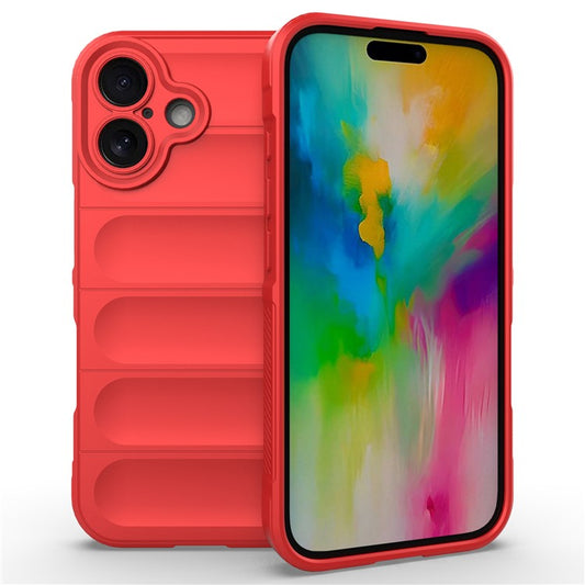 For iPhone 16 Plus Case Rugged TPU Shockproof Mobile Phone Cover - Red