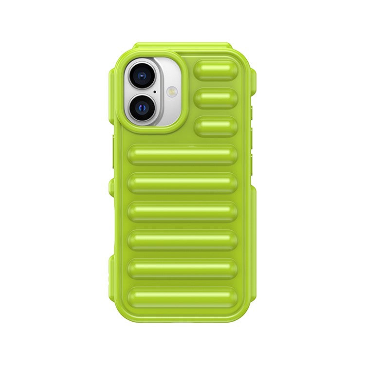 WANLONFENG LK Series for iPhone 16 TPU Case Capsule Phone Cover with Screen Film 2-in-1 - Green