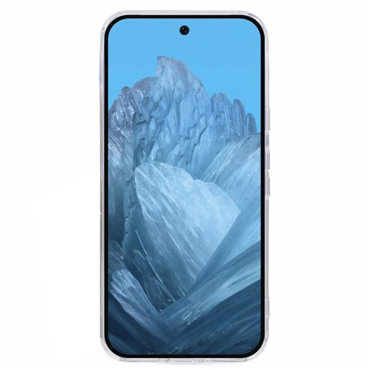 For Google Pixel 9 Pro XL Case Shockproof Soft TPU Phone Cover Glittery Design - Gold