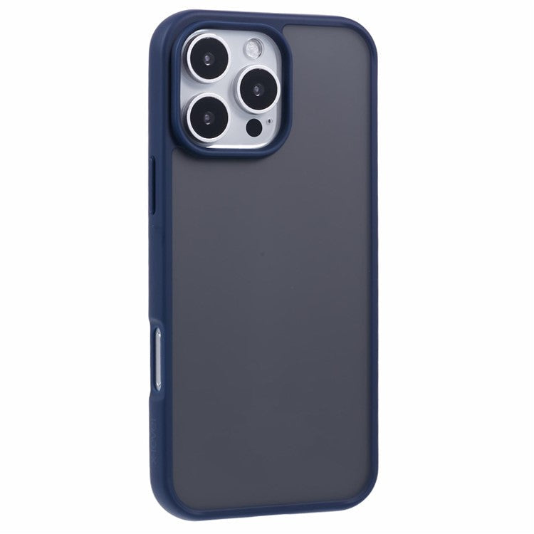X-LEVEL For iPhone 16 Pro Case Acrylic + TPU Rubberized Shockproof Phone Cover - Dark Blue