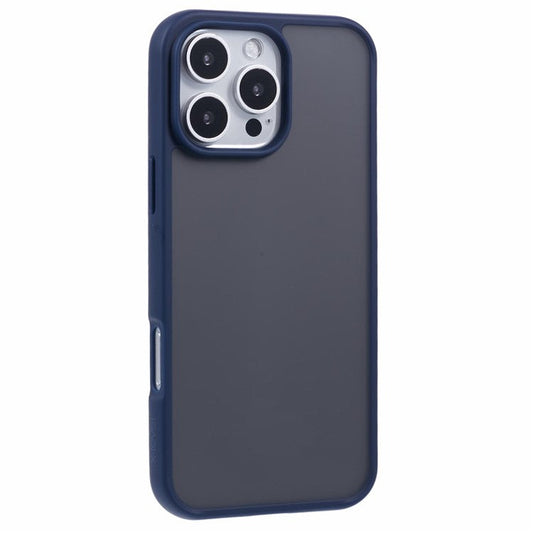 X-LEVEL For iPhone 16 Pro Case Acrylic + TPU Rubberized Shockproof Phone Cover - Dark Blue