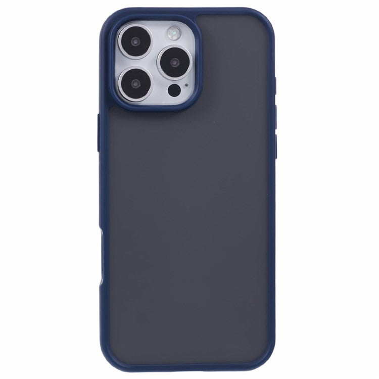 X-LEVEL For iPhone 16 Pro Case Acrylic + TPU Rubberized Shockproof Phone Cover - Dark Blue