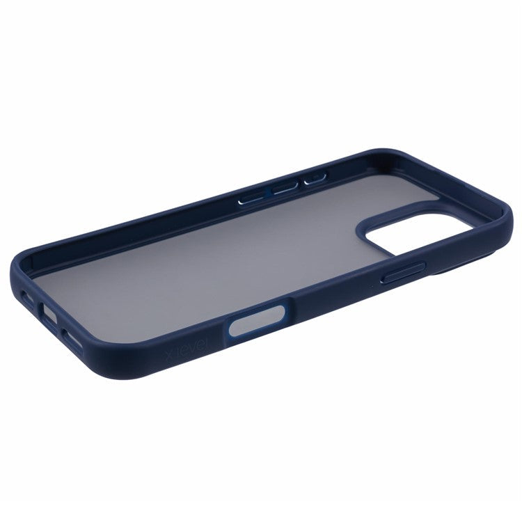 X-LEVEL For iPhone 16 Pro Case Acrylic + TPU Rubberized Shockproof Phone Cover - Dark Blue