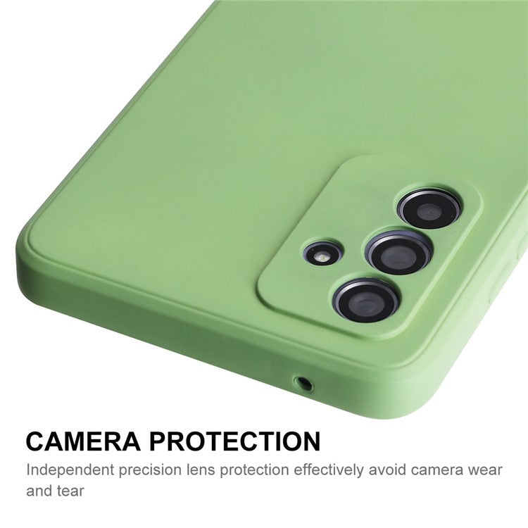 ENKAY HAT PRINCE For Samsung Galaxy A35 5G Case Anti-Scratch Silicone Phone Cover Straight Edge - Dark Blue