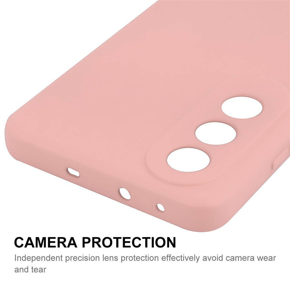 ENKAY HAT PRINCE For Oppo K12 Case Straight Edge Solid Color Silicone Phone Cover - Beige
