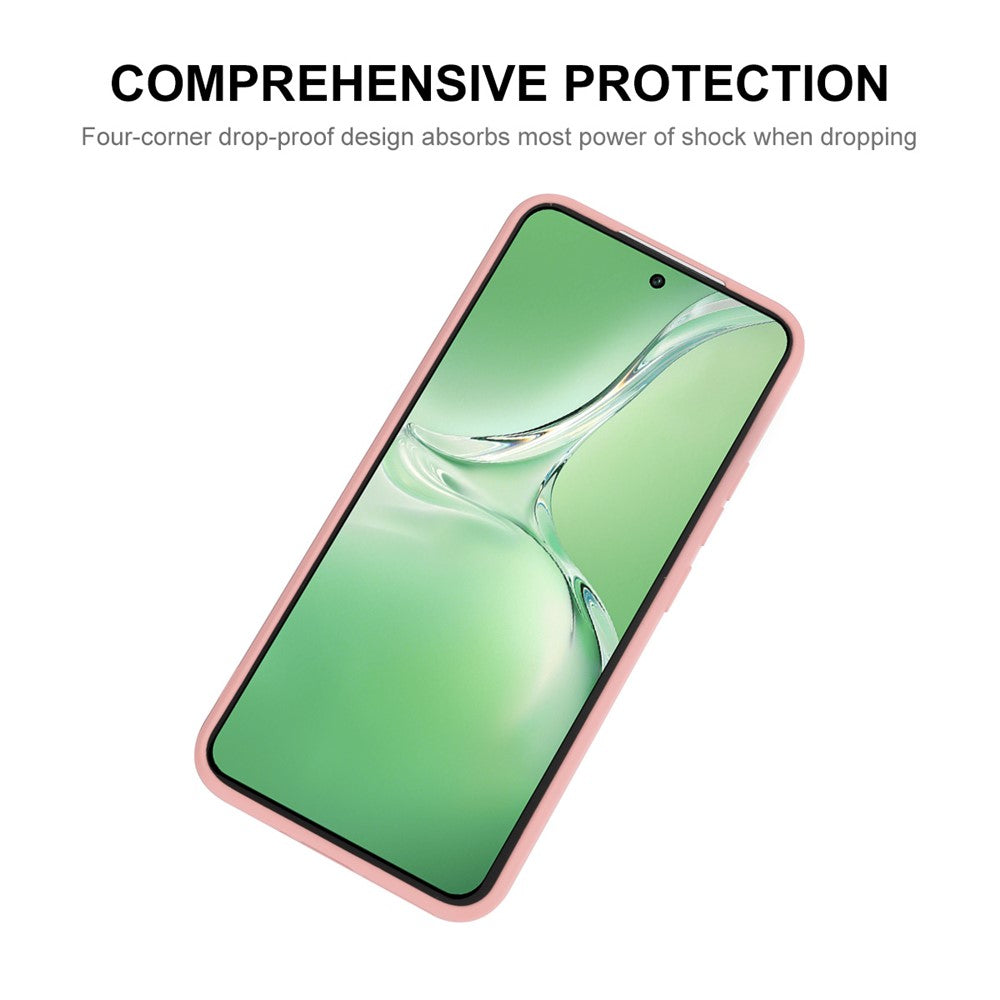 ENKAY HAT PRINCE For Oppo K12 Case Straight Edge Solid Color Silicone Phone Cover - Light Green