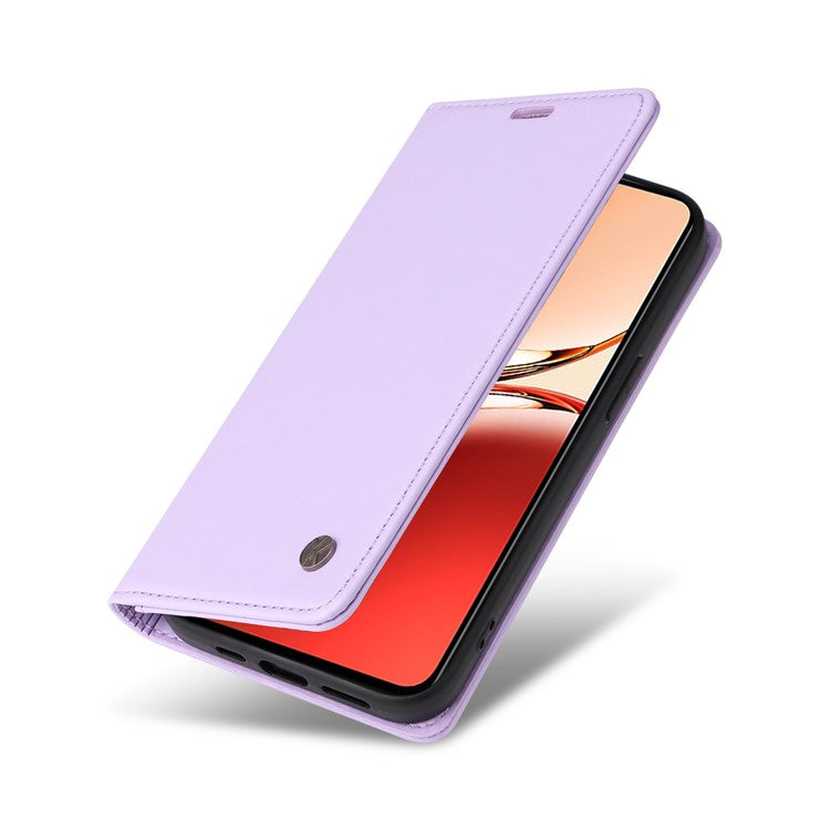YIKATU YK-001 For Oppo Reno12 F 4G Case Wallet Leather Phone Cover Strong Magnetic Closure - Light Purple