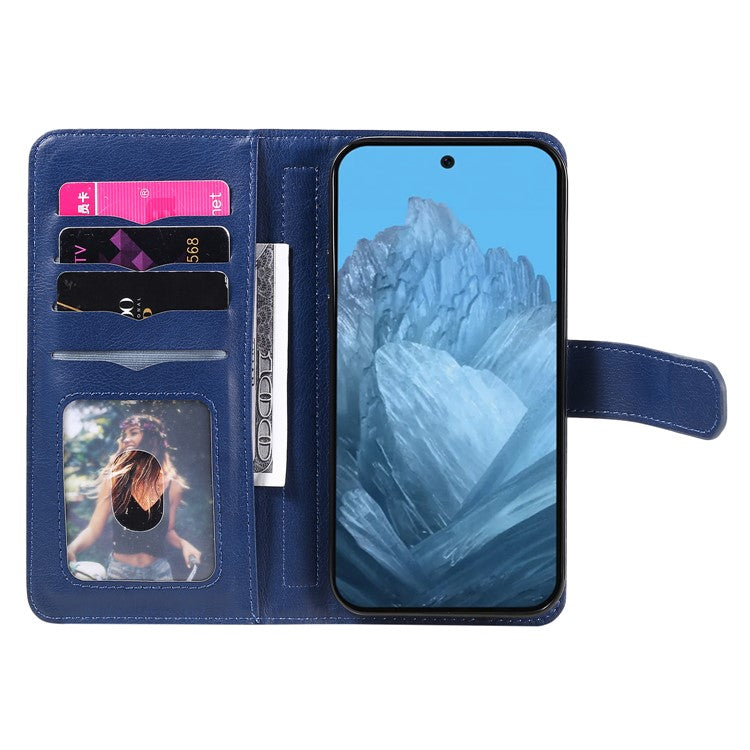 KT Multi-Functional Series-1 For Google Pixel 9 / Pixel 9 Pro Case 10 Card Holder Leather Phone Cover Stand Book Style - Blue