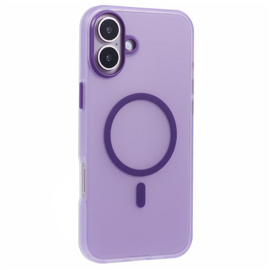 For iPhone 16 Plus Case Compatible with MagSafe TPU Phone Cover Matte Finish - Purple