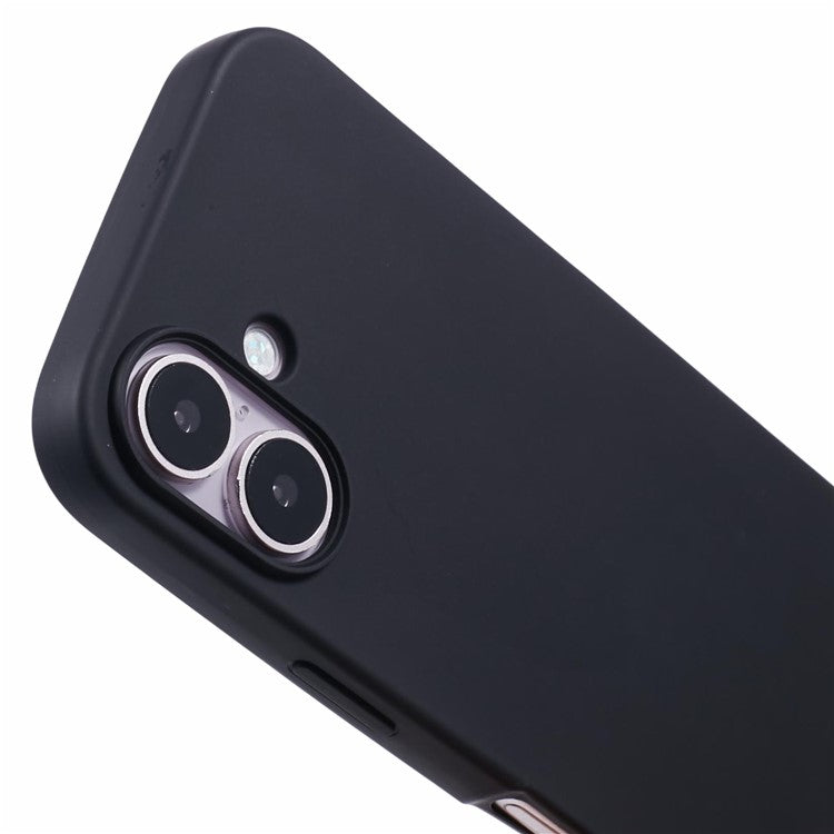 For iPhone 16 Plus Case TPU Protective Crossbody Lanyard Phone Cover - Black