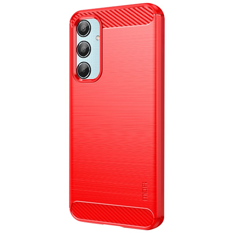 MOFI JK TPU Series-1 For Samsung Galaxy M35 5G TPU Phone Case Carbon Fiber Texture - Red