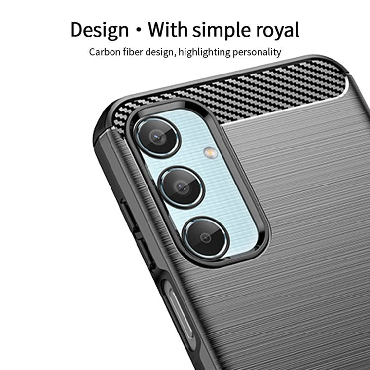 MOFI JK TPU Series-1 For Samsung Galaxy M35 5G TPU Phone Case Carbon Fiber Texture - Red