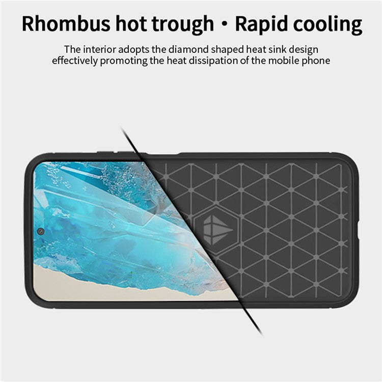 MOFI JK TPU Series-1 For Samsung Galaxy M35 5G TPU Phone Case Carbon Fiber Texture - Blue