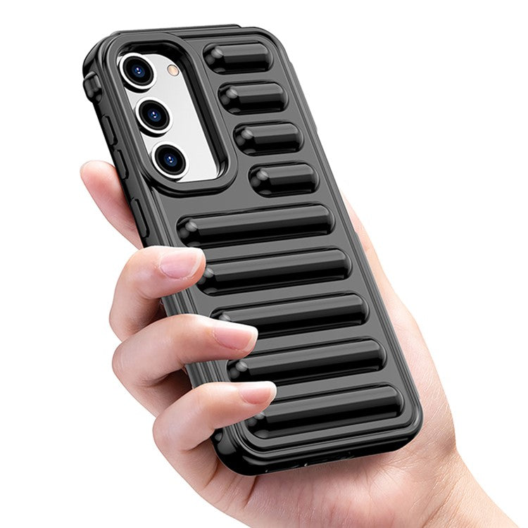 WANLONFENG LK Series for Samsung Galaxy S23+ Case Capsule Back TPU Soft Phone Cover with Screen Film - Purple