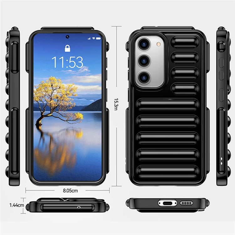 WANLONFENG LK Series for Samsung Galaxy S23+ Case Capsule Back TPU Soft Phone Cover with Screen Film - Purple