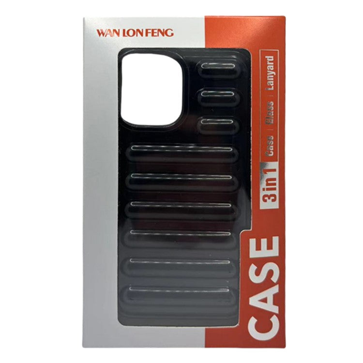 WANLONFENG LK Series for Samsung Galaxy S23+ Case Capsule Back TPU Soft Phone Cover with Screen Film - Purple