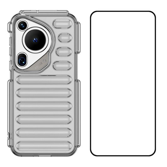 WANLONFENG LK Series for Huawei Pura 70 Ultra Case Capsule Rugged TPU Phone Cover with Screen Film - Transparent