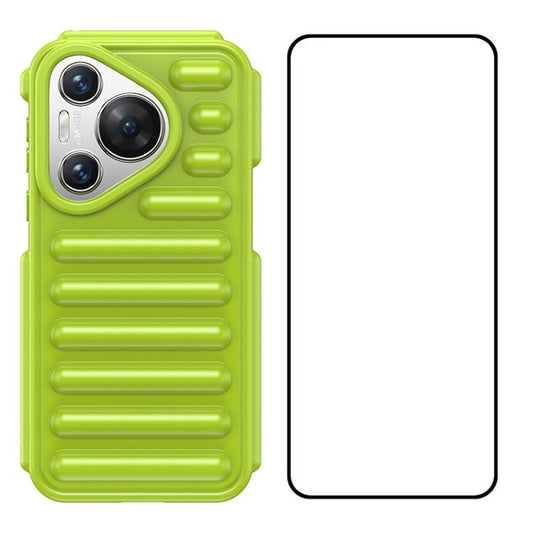 WANLONFENG LK Series for Huawei Pura 70 Case Capsule Anti-Drop TPU Phone Cover with Screen Film - Green
