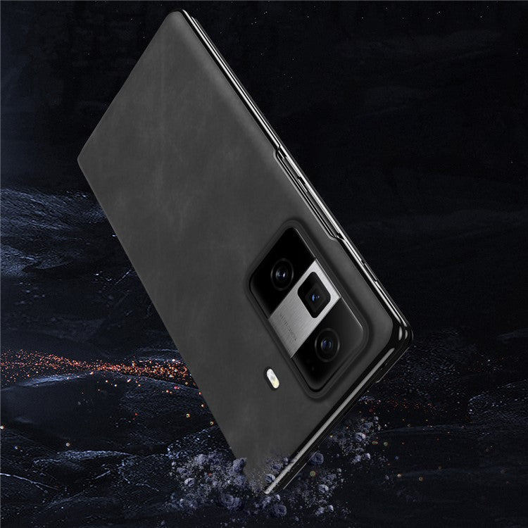 For Honor Magic Vs3 5G Case Stand Leather Phone Cover with Stylus and Stylus Slot - Brown