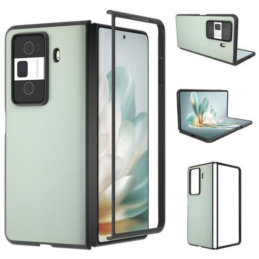 For Honor Magic Vs3 5G Case PU Leather Coated Hard PC Protective Phone Cover - Light Green