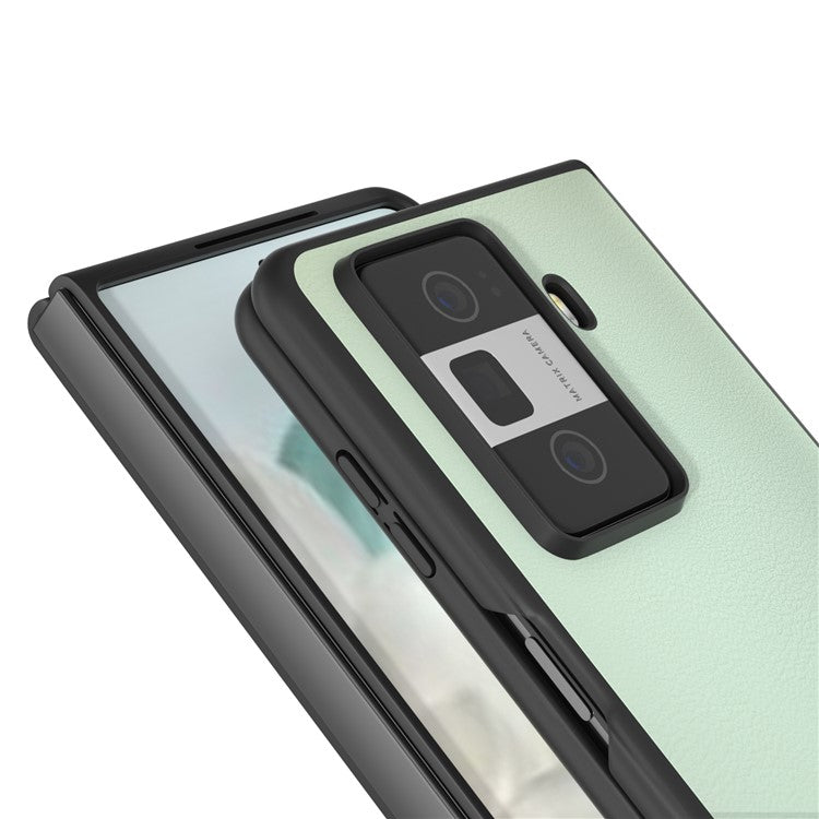 For Honor Magic Vs3 5G Case PU Leather Coated Hard PC Protective Phone Cover - Light Green