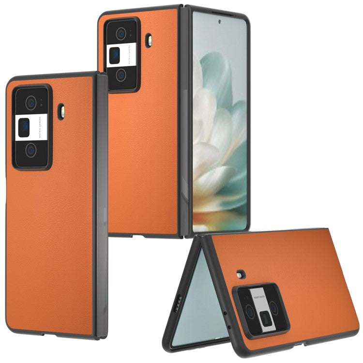 For Honor Magic Vs3 5G Case PU Leather Coated Hard PC Protective Phone Cover - Orange