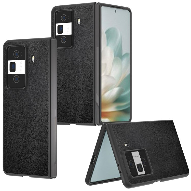 For Honor Magic Vs3 5G Case PU Leather Coated Hard PC Protective Phone Cover - Black