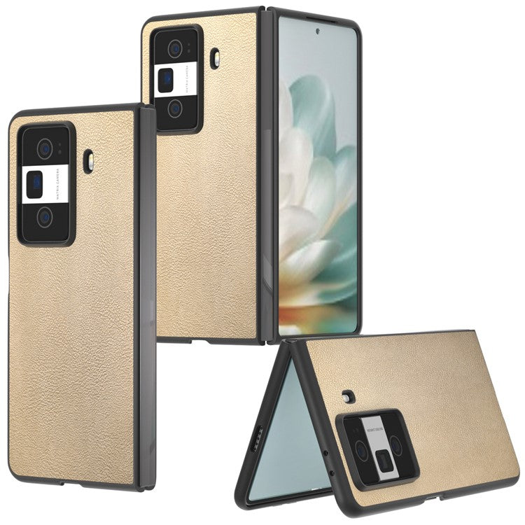 For Honor Magic Vs3 5G Case PU Leather Coated Hard PC Protective Phone Cover - Gold