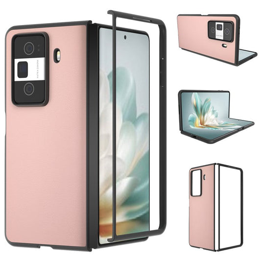 For Honor Magic Vs3 5G Case PU Leather Coated Hard PC Protective Phone Cover - Light Pink