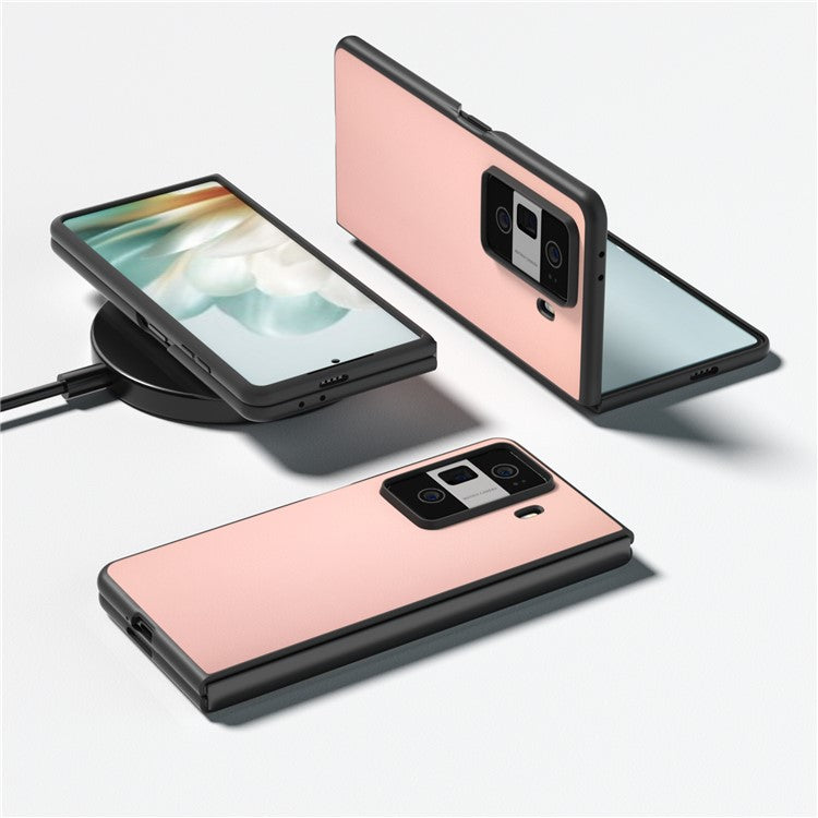 For Honor Magic Vs3 5G Case PU Leather Coated Hard PC Protective Phone Cover - Light Pink