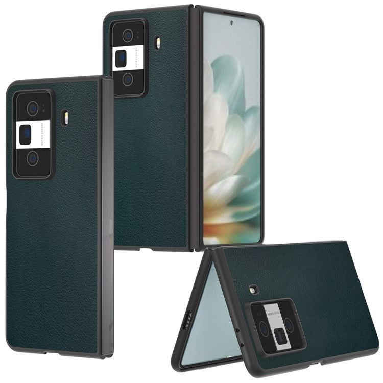 For Honor Magic Vs3 5G Case PU Leather Coated Hard PC Protective Phone Cover - Green