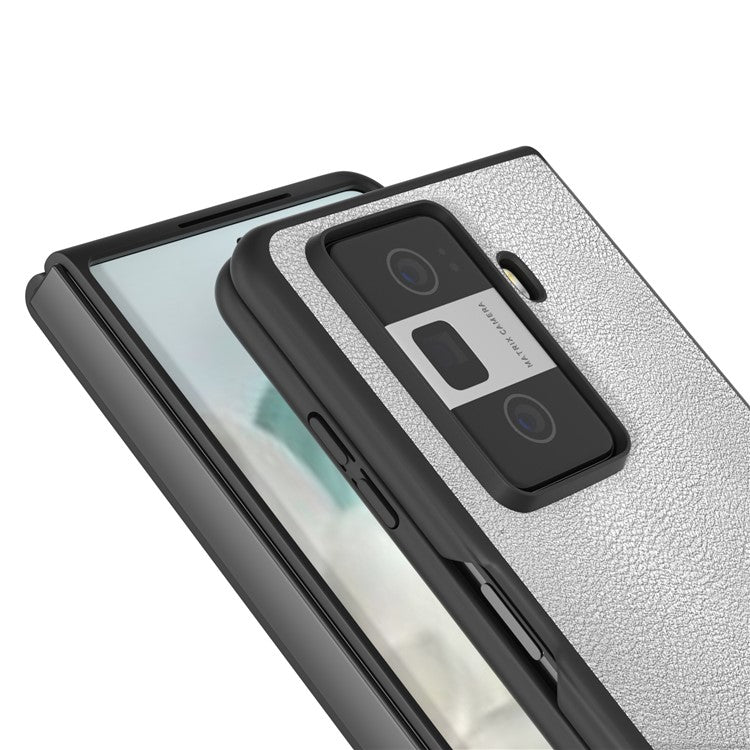 For Honor Magic Vs3 5G Case PU Leather Coated Hard PC Protective Phone Cover - Silver