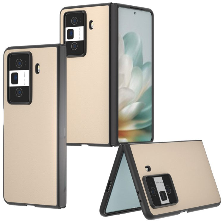 For Honor Magic Vs3 5G Case PU Leather Coated Hard PC Protective Phone Cover - Light Yellow