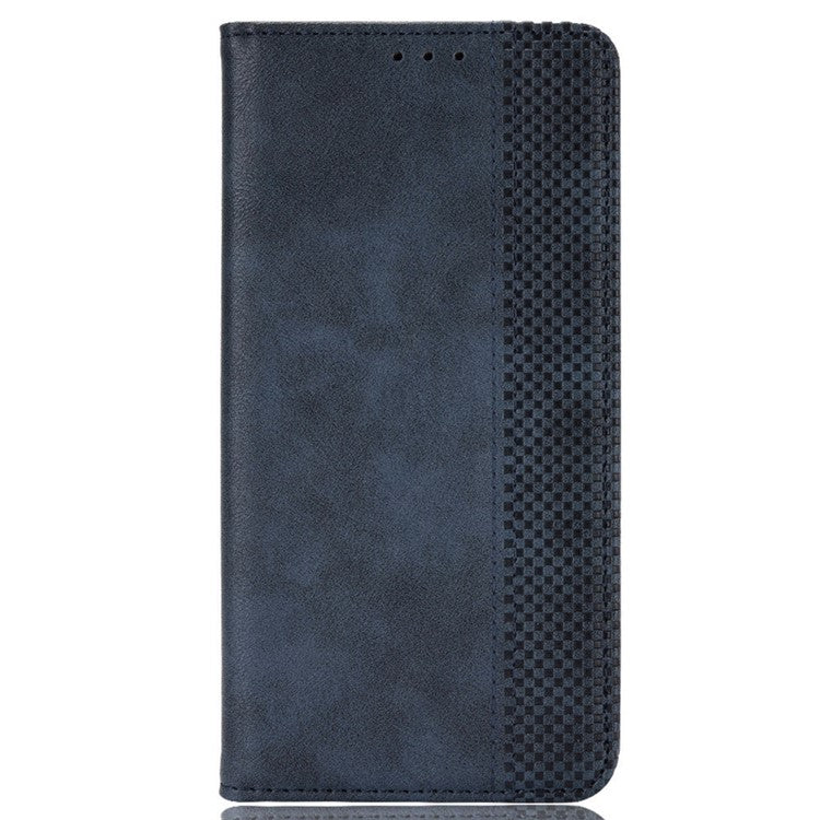 For Samsung Galaxy M35 5G Wallet Case Retro PU Leather Stand Phone Cover - Blue