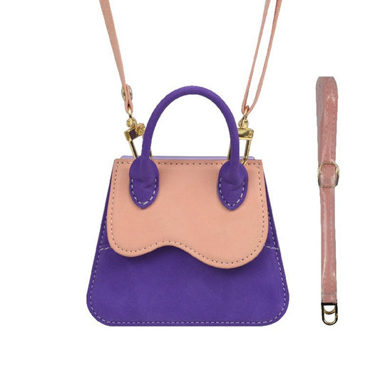 For Samsung Galaxy Z Flip7 FE 5G / Z Flip6 5G Case Card Slot Kickstand Leather+PC Crossbody Phone Handbag - Purple