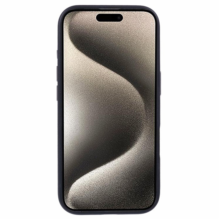 X-LEVEL For iPhone 16 Pro Case PU Leather Hard PC Back Phone Cover - Black