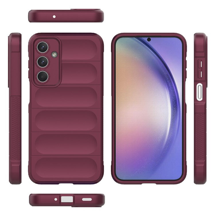 For Samsung Galaxy M35 5G Case Soft TPU Shockproof Mobile Phone Cover - Wine Red