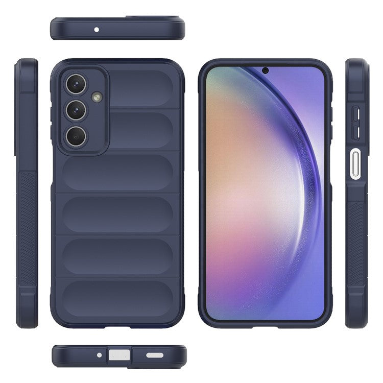 For Samsung Galaxy M35 5G Case Soft TPU Shockproof Mobile Phone Cover - Dark Blue
