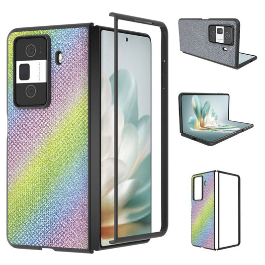 ABEEL For Honor Magic Vs3 5G Case Rhinestone Texture Leather+PC Phone Cover - Multi-color