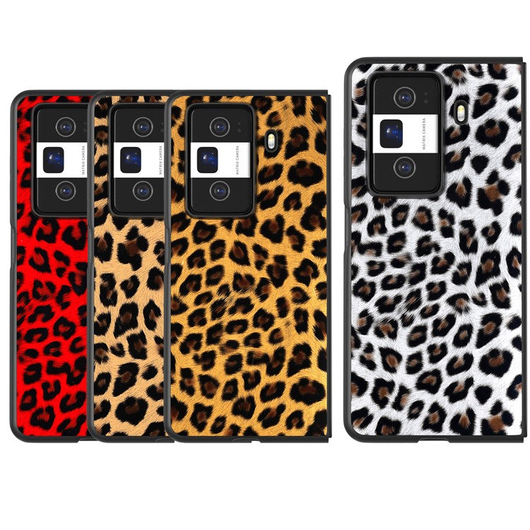For Honor Magic Vs3 5G Case Leopard Pattern Leather Coated PC Phone Cover - Red