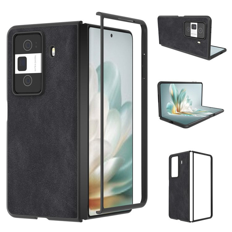 For Honor Magic Vs3 5G Shockproof Case Black Edge PU+PC Phone Cover - Black