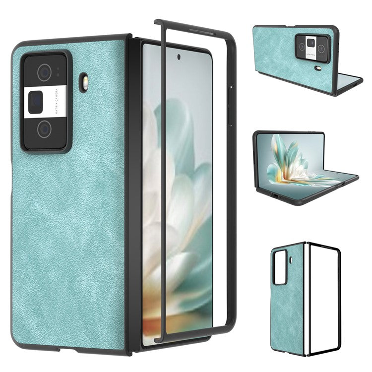 For Honor Magic Vs3 5G Shockproof Case Black Edge PU+PC Phone Cover - Baby Blue