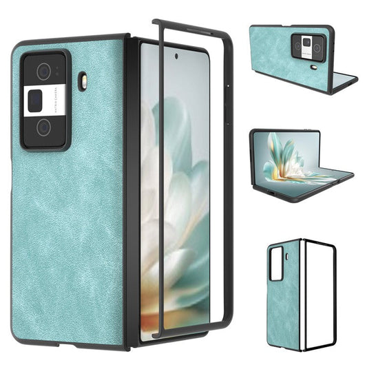 For Honor Magic Vs3 5G Shockproof Case Black Edge PU+PC Phone Cover - Baby Blue