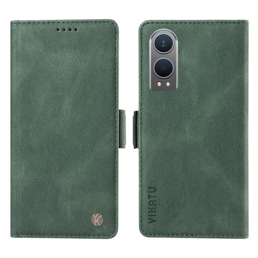 YIKATU YK-005 For OnePlus Nord CE4 Lite 5G / Oppo K12x 5G (China) Case PU Leather Phone Cover Stand Card Slots - Green