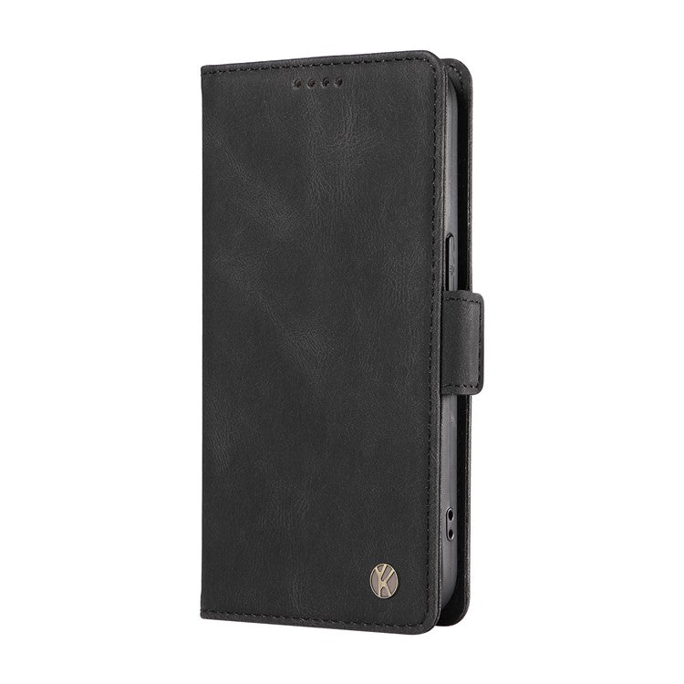 YIKATU YK-005 For OnePlus Nord CE4 Lite 5G / Oppo K12x 5G (China) Case PU Leather Phone Cover Stand Card Slots - Black