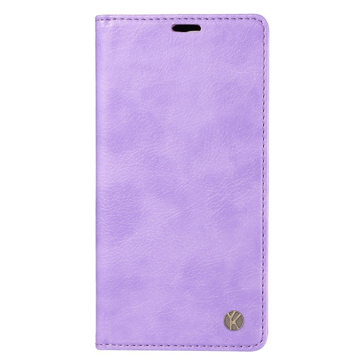 YIKATU YK-006 For Samsung Galaxy M35 5G Case Litchi Grain Leather Wallet Phone Cover - Purple