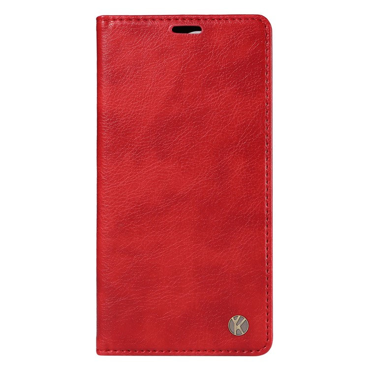 YIKATU YK-006 For Samsung Galaxy M35 5G Case Litchi Grain Leather Wallet Phone Cover - Red