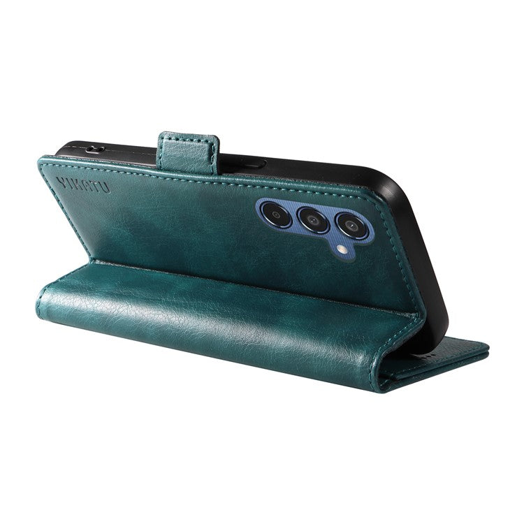YIKATU YK-007 For Samsung Galaxy M35 5G Case Card Holder Litchi Texture Leather Phone Cover - Blue